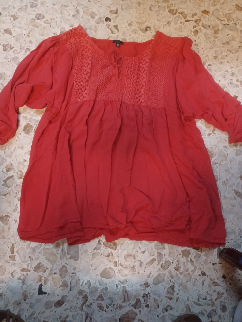 Hanna Women's Pull-Over Top 2X Reddish Oranges